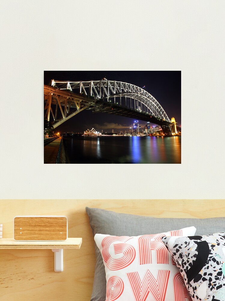 Thumbnail 1 of 3, Photographic Print, Sydney Harbour Bridge at Night, Australia designed and sold by Michael Boniwell.