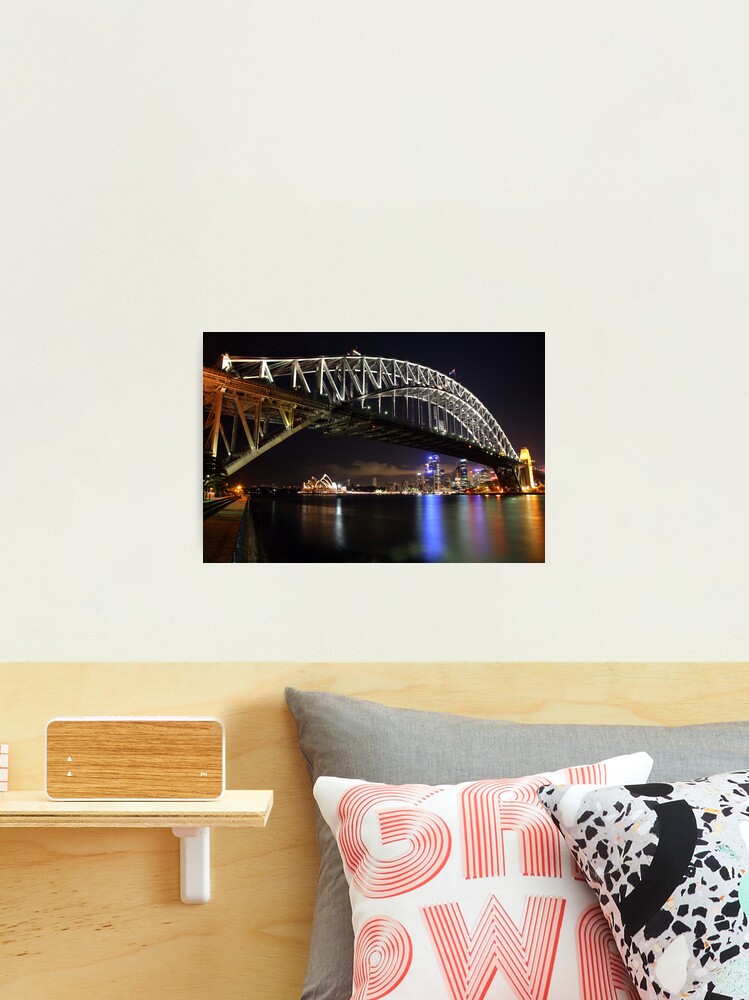 Thumbnail 1 of 3, Photographic Print, Sydney Harbour Bridge at Night, Australia designed and sold by Michael Boniwell.