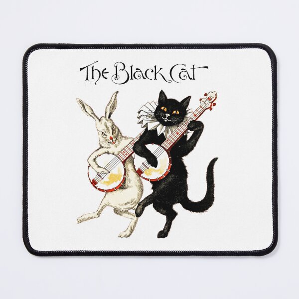 Item preview, The Black Cat and Rabbit banjo players - Vintage Art designed and sold by RickE.