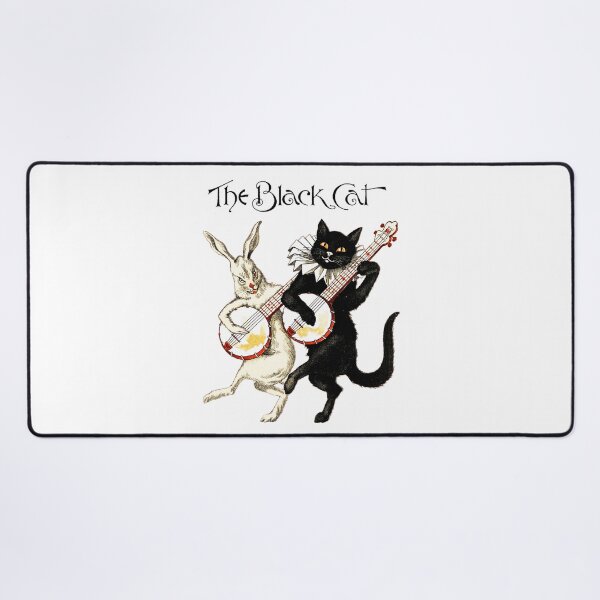 Item preview, The Black Cat and Rabbit banjo players - Vintage Art designed and sold by RickE.