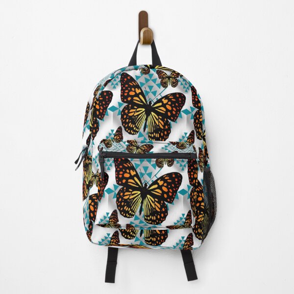 Item preview, White / Turquoise / Fire Color Native Butterfly Design designed and sold by JMWCD.