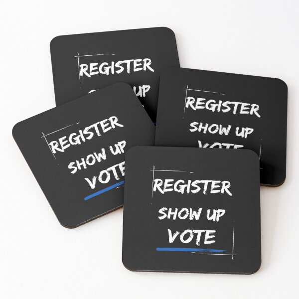 Item preview, Register, Show up, Vote designed and sold by Giovanni's  Brown Quotes.