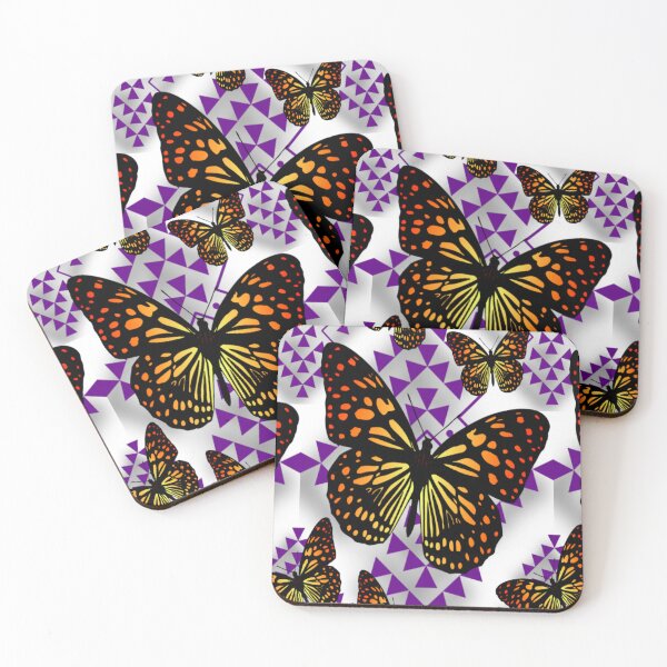 Item preview, White  / Dark Purple / Fire Color  Native Butterfly Design  designed and sold by JMWCD.