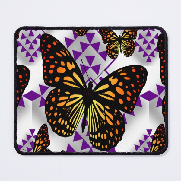Item preview, White / Dark Purple / Fire Color Native Butterfly Design designed and sold by JMWCD.