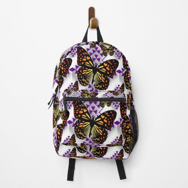 Item preview, White / Dark Purple / Fire Color Native Butterfly Design designed and sold by JMWCD.