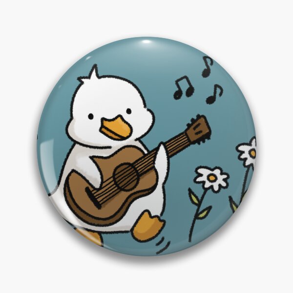 Item preview, duckling playing guitar in daisy flower designed and sold by Sophieeeeehu.
