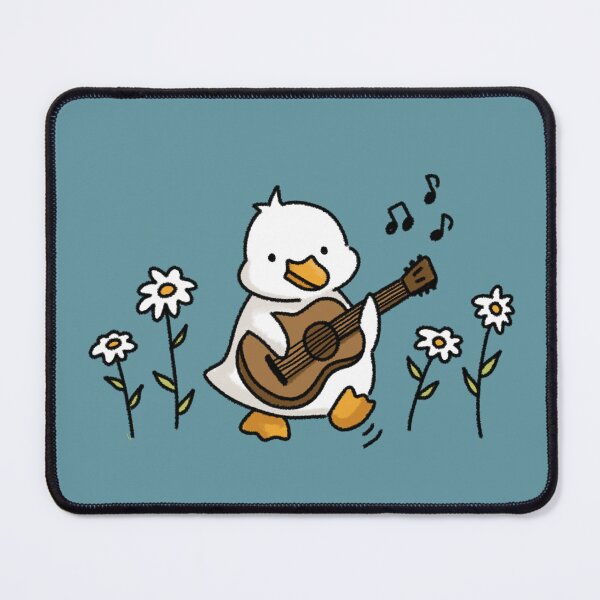 Item preview, duckling playing guitar in daisy flower designed and sold by Sophieeeeehu.