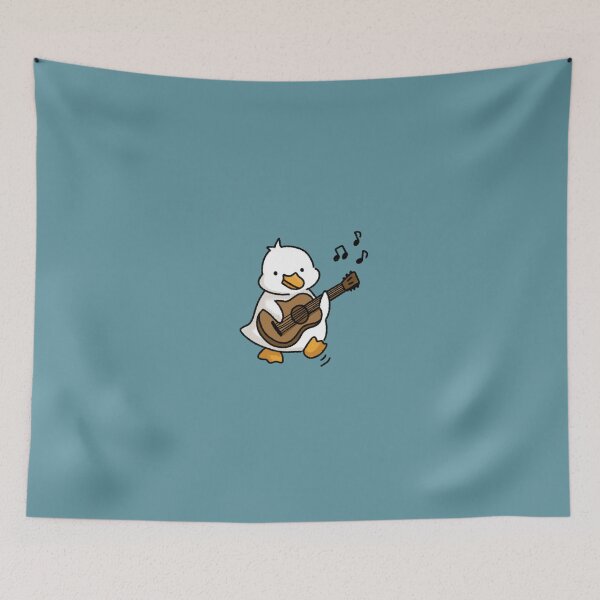 Item preview, duckling playing guitar in daisy flower designed and sold by Sophieeeeehu.