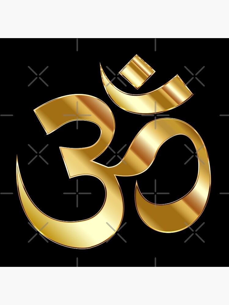 Golden OM (AUM) Golden om with black background, available in other colors