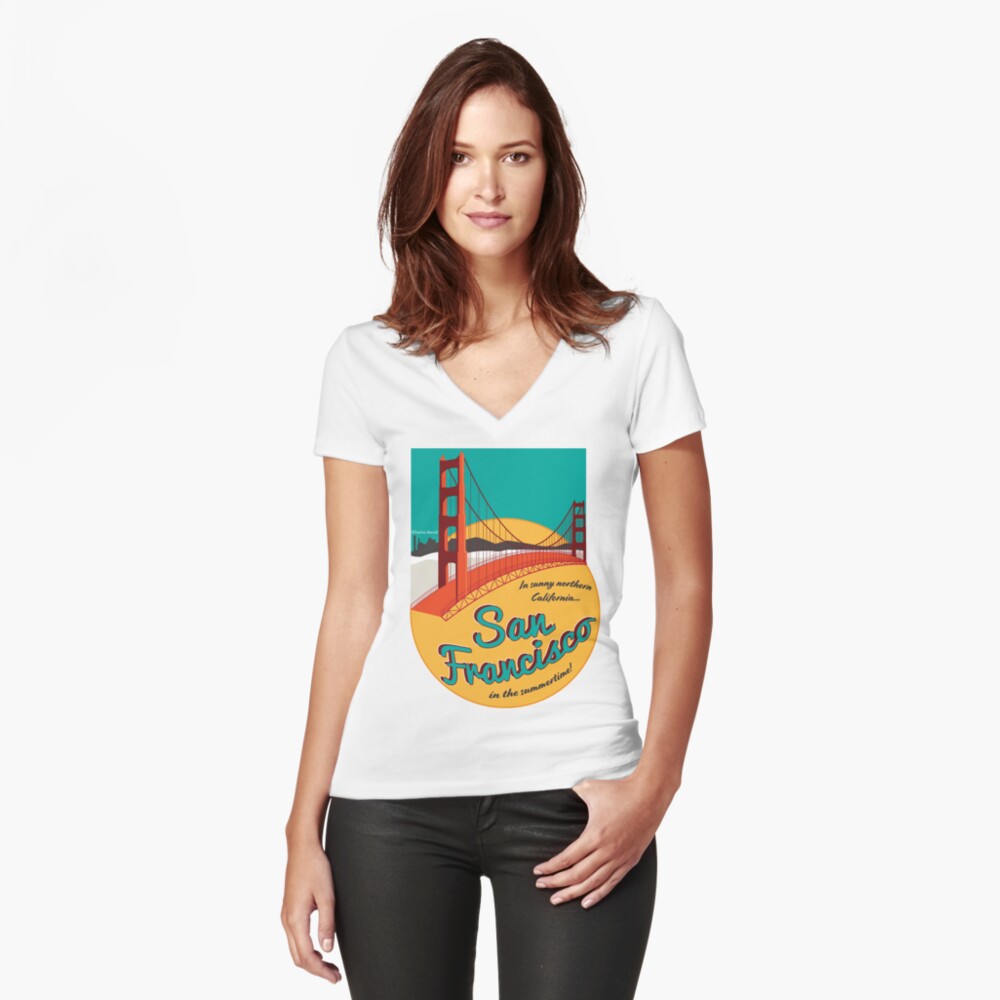 Item preview, Fitted V-Neck T-Shirt designed and sold by sarina25.