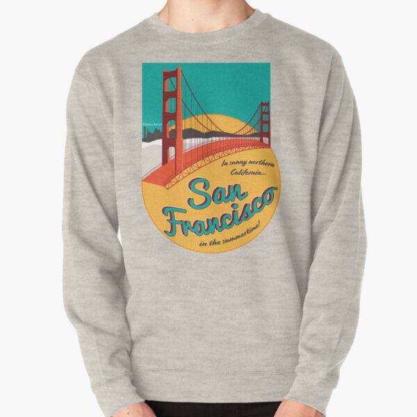 Retro San Francisco Sticker Pullover Sweatshirt