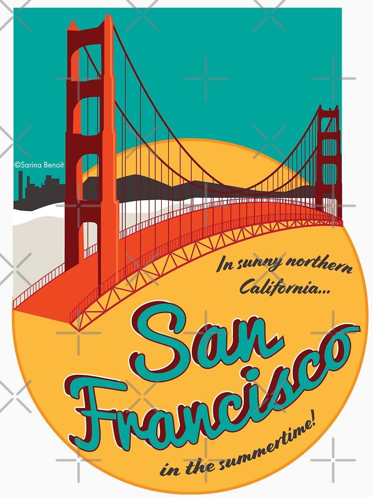 Thumbnail 7 of 7, Classic T-Shirt, Retro San Francisco Sticker designed and sold by sarina25.