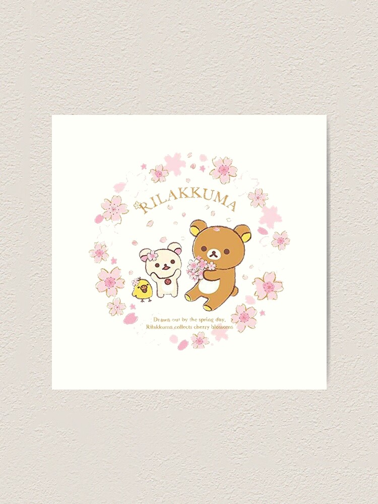 Rilakkuma Sakura Cherry blossom Art Print for Sale by CupWa