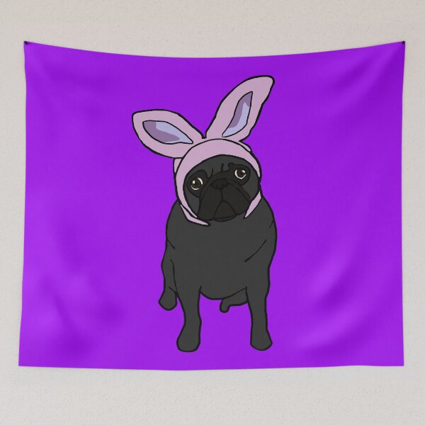 Item preview, Black Easter Pug  designed and sold by DolphinsDoodle.