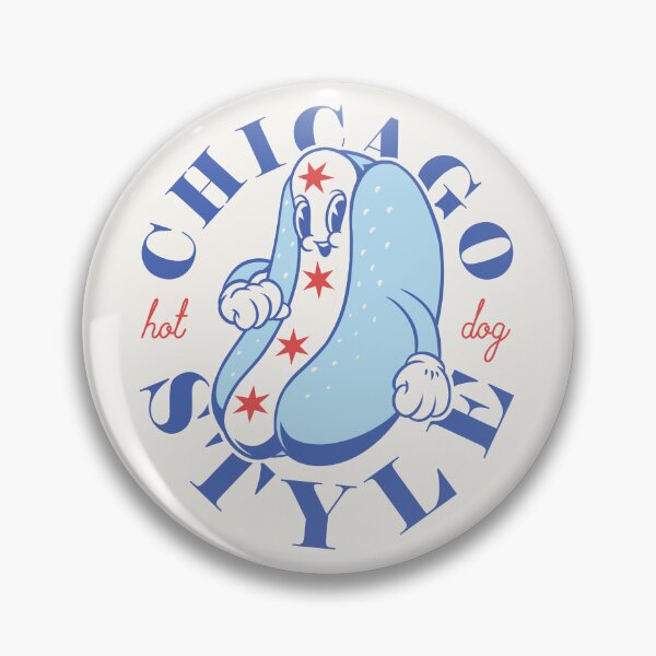 Item preview, Chicago Style Hot Dog Flag | Glizzy Specific Traditional Signature Food Famous No Ketchup Chicago Flag Dog | Chicago Illinois State South Side South Suburbs Depression Sandwich Anthropomorphic Mascot designed and sold by Any Color Designs.