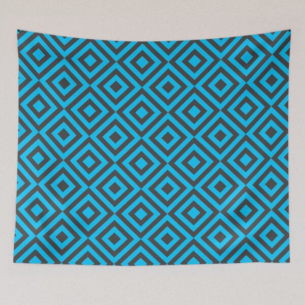 Item preview, Inverted Diamond Repeating Pattern - Blue 2 designed and sold by not-just-a-fad.