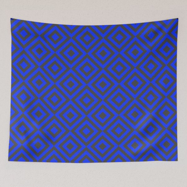 Item preview, Inverted Diamond Repeating Pattern - Blue 3 designed and sold by not-just-a-fad.