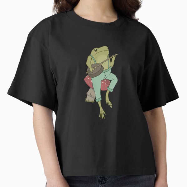 Item preview, Cottagecore Emo Froggy Banjo Player: Goblincore Toad in Farmer Costume on Mushroom Toadstool designed and sold by MinistryOfFrogs.
