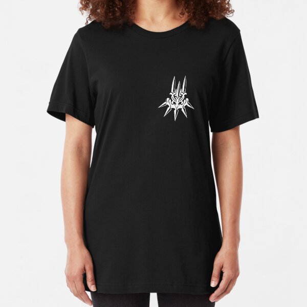 YoRHa - White Insignia - Corner print Slim Fit T-Shirt