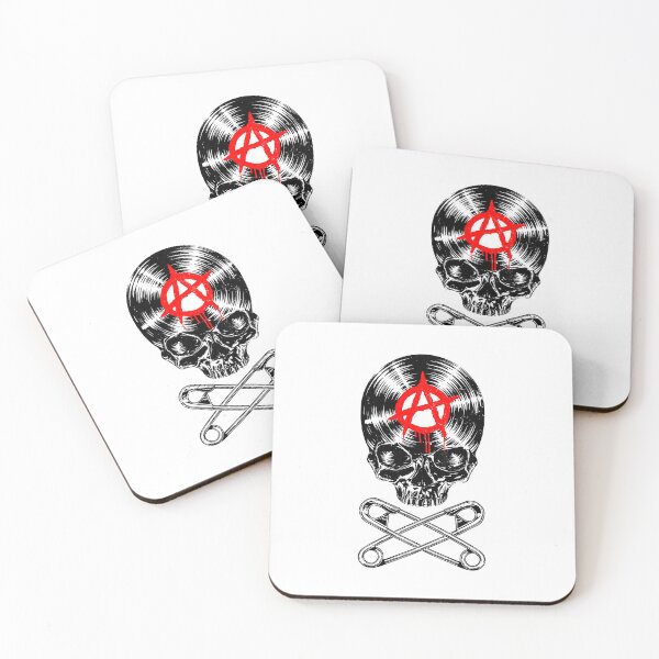 Item preview, Anarchy Symbol Punk Rock Anarchist Vinyl Lover Gothic Skull designed and sold by GrandeDuc.