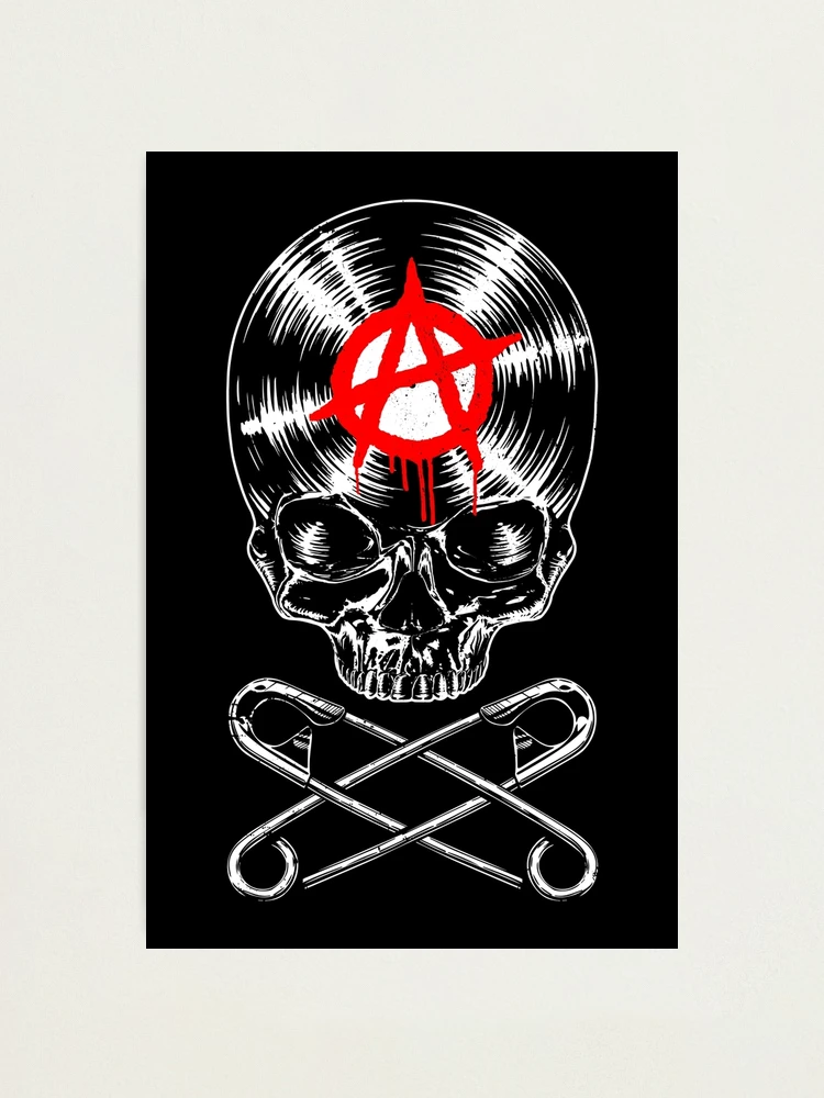 Anarchy Symbol Punk Rock Anarchist Vinyl Lover Gothic Skull Photographic  Print for Sale by GrandeDuc