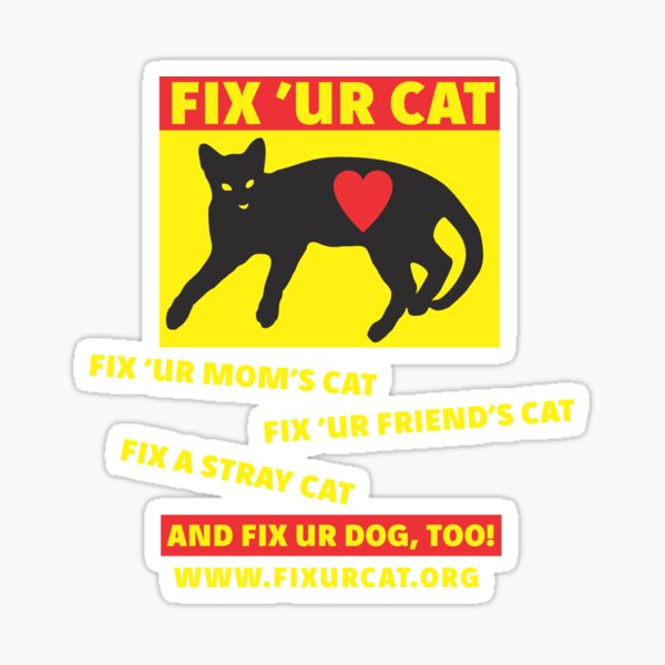 Fix Ur Cat by Faye Klein Sticker