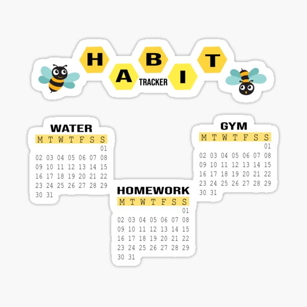32 Habit Tracker Stickers - Orange – Stickers by AshleyK