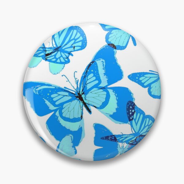 Item preview, DECORATIVE PATTERNS BLUE BUTTERFLIES FLYING ART  designed and sold by sharlesart.
