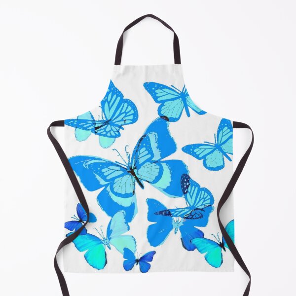 Item preview, DECORATIVE PATTERNS BLUE BUTTERFLIES FLYING ART designed and sold by sharlesart.