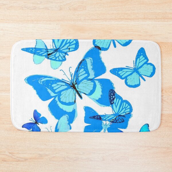 Item preview, DECORATIVE PATTERNS BLUE BUTTERFLIES FLYING ART  designed and sold by sharlesart.