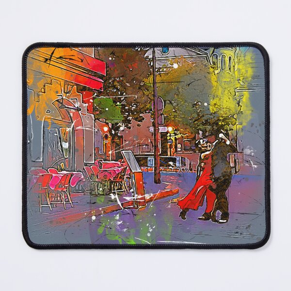 Item preview, Dancing Tango on a road in Paris watercolor design...fantasy first designed and sold by M-Infinite.