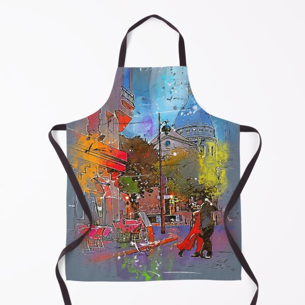 Item preview, Dancing Tango on a road in Paris watercolor design...fantasy first designed and sold by M-Infinite.