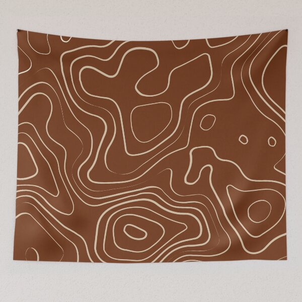 Item preview, Terracotta Abstract Topography  Aeasthetic  Pattern designed and sold by zedonee.