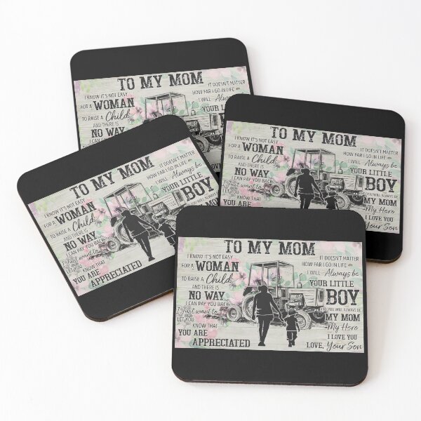Item preview, Trucker Son And Mom Mother's Day - Trucker To My Mom I Know It's Not Easy For A Woman To Raise A Child designed and sold by HerBertTeee.