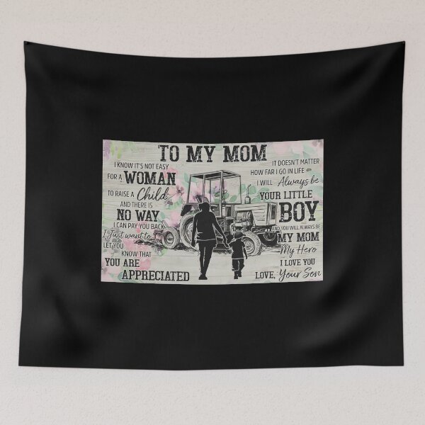 Item preview, Trucker Son And Mom Mother's Day - Trucker To My Mom I Know It's Not Easy For A Woman To Raise A Child designed and sold by HerBertTeee.
