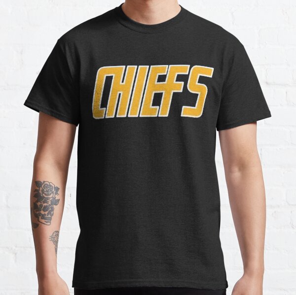 : Slap Shot - Mens Chiefs Logo T-Shirt in Royal, Large, Royal :  Clothing, Shoes & Jewelry