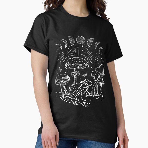 Vista previa del artículo con la obra «Dark Academia Frog and Mushroom: Estética rural con mística gótica, borde alternativo, naturaleza psicodélica del bosque y brujería», diseñado y vendido por MinistryOfFrogs.