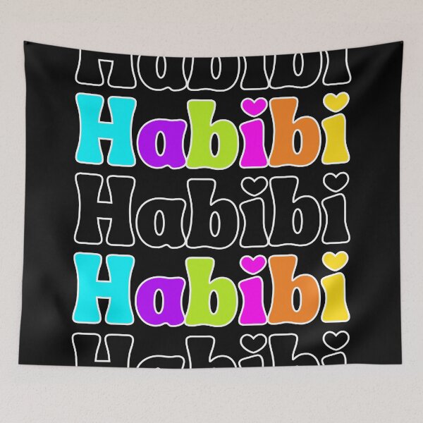 Artikelvorschau, Habibi Regenbogenfarben und Herzen entworfen und verkauft von Emily Roberts.