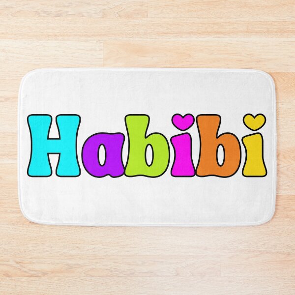 Artikelvorschau, Habibi Regenbogenfarben und Herzen entworfen und verkauft von Emily Roberts.