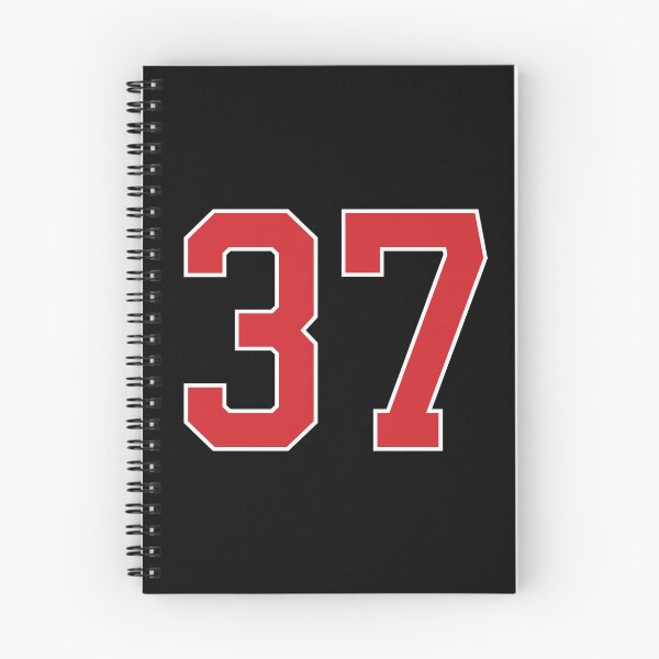 Item preview, Sports Number 37, red black color lucky sport thirty seven designed and sold by ArtIsParty.