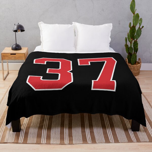 Item preview, Sports Number 37, red black color lucky sport thirty seven designed and sold by ArtIsParty.