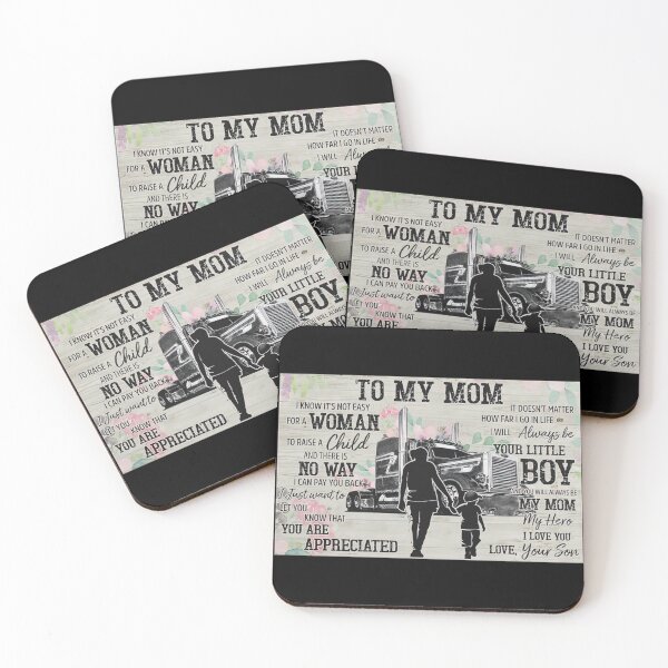 Item preview, Mom And Son Trucker - To My Mom I Know It's Not Easy For A Woman To Raise A Child   designed and sold by HerBertTeee.