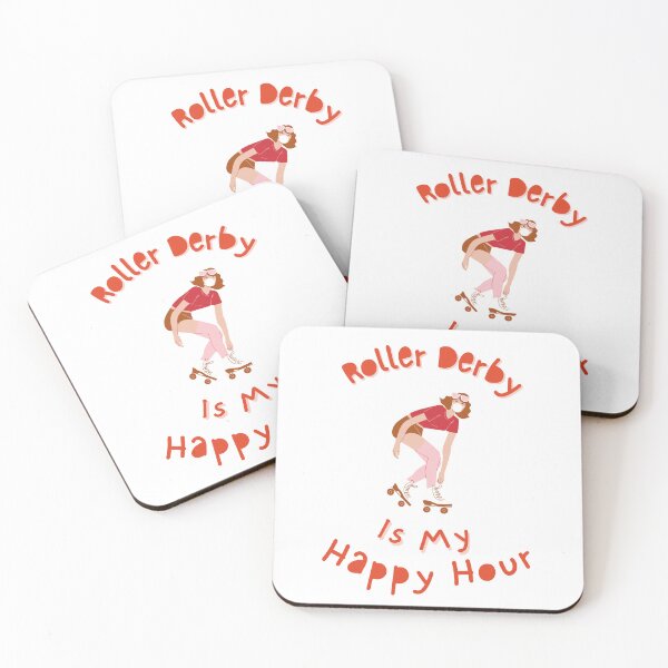 Item preview, Roller Derby Is My Happy Hour Red designed and sold by AMERZAGUE DESIGN.