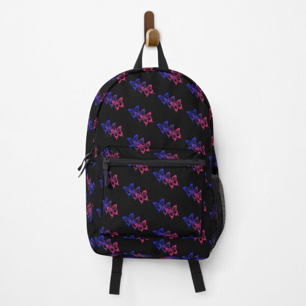 Item preview, Bisexual Flag Butterfly Pattern on Black designed and sold by Infuriating.
