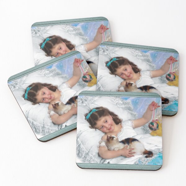 Item preview, Petite Fille et Chat by Emile Munier Remastered Xzendor7 Classical Art Old Masters Reproductions designed and sold by Xzendor7 Digital Art Creations.