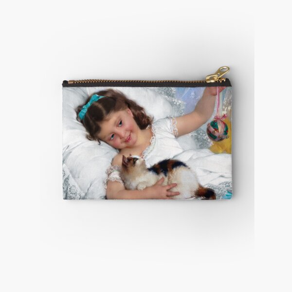 Item preview, Petite Fille et Chat by Emile Munier Remastered Xzendor7 Classical Art Old Masters Reproductions designed and sold by Xzendor7 Digital Art Creations.