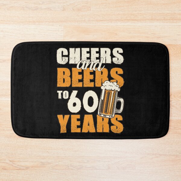 Item preview, Cheers and Beers to 60 years, funny birthday gift designed and sold by HeavyStyle.