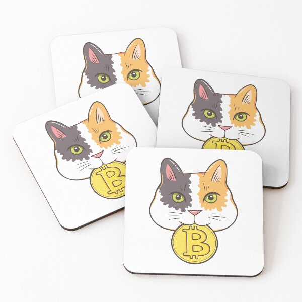 Item preview, Calico Crypto Cat Holding Bitcoin designed and sold by StassyDraws.