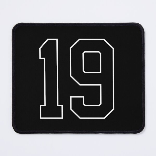 Item preview, Black Number 19 lucky sports jersey nineteen designed and sold by HeavyStyle.