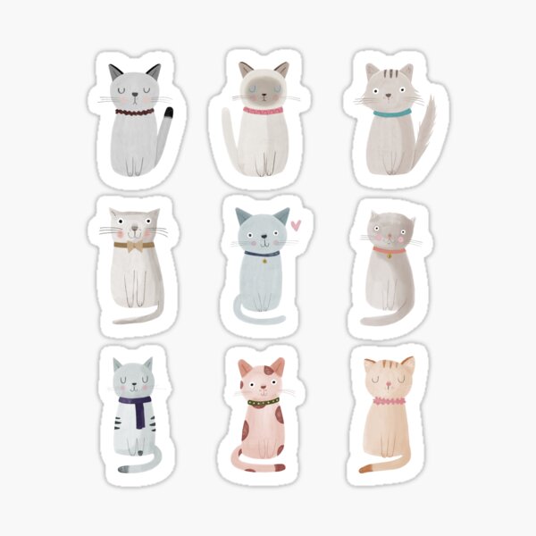 Katzenfamilie Sticker